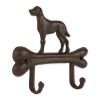 Accent Plus Dog with Bone Cast Iron Wall Hook