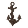 Accent Plus Cast Iron Anchor Wall Hooks - Set of 2