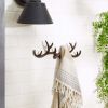 Accent Plus Cast Iron Deer Antler Wall Hook