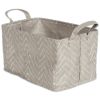 DII PE-Coated Woven Paper Bin Set - Gray Chevrons