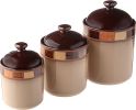 Casa Estebana 3 Piece Stoneware Storage Canister Set