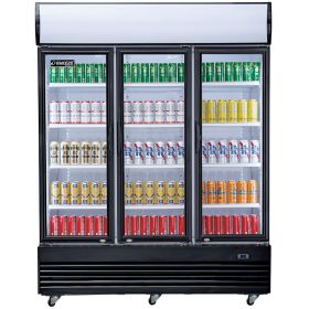 Dukers DSM-69R Commercial Double Glass Door Merchandiser Refrigerator