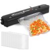 Vacuum Sealer Machine Automatic Food Sealing Machine Food Preservation Storage Saver Dry Wet Soft Hard Food Air Sealing System with 10 Seal Bags