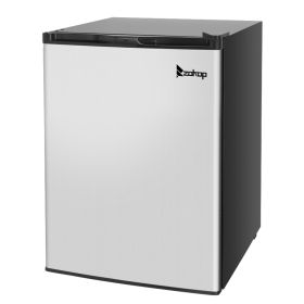 ZOKOP BD-60 AC115V/60Hz 60L/ 2.1 CU.FT Single Door Vertical Freezer Stainless Steel Panel Black RT