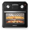 Geek Chef Air Fryer 10QT; Countertop Toaster Oven; 4 Slice Toaster Air Fryer Oven Warm; Broil; Toast; Bake; Air Fry; Oil-Free; Black Stainless Steel;