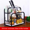 Multi-Function Kitchen Rack Stainless Steel Cutlery Drainer for Board/Knife/Chopsticks/Spoon/Fork Storage