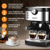 Espresso Machine 15 Bar Coffee Machine With Foaming Milk Frother Wand, 1300W High Performance No-Leaking 900ml Removable Water Tank Coffee Maker For E