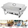 9L-1*2 Single Basin Two Set Stainless Steel Rectangular Buffet Stove