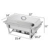 9L-1*2 Single Basin Two Set Stainless Steel Rectangular Buffet Stove