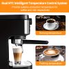 Espresso Machine 15 Bar Coffee Machine With Foaming Milk Frother Wand, 1300W High Performance No-Leaking 900ml Removable Water Tank Coffee Maker For E