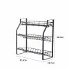 Black Three Tier Kitchen Seasoning Storage Rack Counter Organizer Spice Rack Shelf for Seasoning Jars,Spice Jars Sauce Bottles KJZWJ018-3HEI Two style