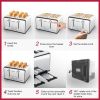 Toaster 4 Slice;  Geek Chef Stainless Steel Extra-Wide Slot Toaster with Dual Control Function