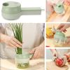 4In1 Multifunctional Electric Vegetable Cutter Slicer Garlic Mud Masher Garlic Chopper Cutting Pressing Mixer Food Slice