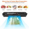 Vacuum Sealer Machine Automatic Food Sealing Machine Food Preservation Storage Saver Dry Wet Soft Hard Food Air Sealing System with 10 Seal Bags