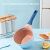 Amercook Alfita Food Complementary Cooker Set A02BE Baby Milk Pan Small Pan Non-Stick Non-Stick Less Fume Ocean Blue 16cm