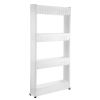 4 Tiers Slim Storage Cart Mobile Rolling Shelf Unit Narrow Space Shelf for Kitchen Bathroom Pantry Laundry Garage Office