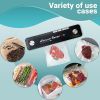 Black Automatic Vacuum Sealer Machine 14.06 x 3.13 x 2.1 Size + 5 Saver Bags 7.8" x 9.8" + 5 Bags 6.8" x 9.8". Compact Vacuum Sealer Machine. Food Sea