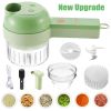 4In1 Multifunctional Electric Vegetable Cutter Slicer Garlic Mud Masher Garlic Chopper Cutting Pressing Mixer Food Slice