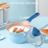 Amercook Alfita Food Complementary Cooker Set A02BE Baby Milk Pan Small Pan Non-Stick Non-Stick Less Fume Ocean Blue 16cm