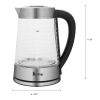 ZOKOP HD-251L 2.2L 110V 1100W Electric Kettle With Wave Body High Borosilicate Glass Blue Light With Electronic Handle