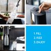 SodaStream Terra Sparkling Water Maker Bundle (Black), with CO2, DWS Bottles, and Bubly Drops Flavors