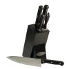 Oceanstar KS1200 Contemporary 6-Piece Knife Set with Block, Elegant Black