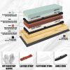 Knife Sharpening Stone Kit; Whetstone Sharpener Stone Set; 4 Side Grit 400/1000/3000/8000 Wet Stone Set