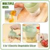 4In1 Multifunctional Electric Vegetable Cutter Slicer Garlic Mud Masher Garlic Chopper Cutting Pressing Mixer Food Slice