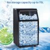 Freestanding Commercial Ice Maker Machine 66LBS/24H, Auto-Clean Built-in Automatic Water Inlet Clear Ice Cube Maker with Scoop, Ideal for Supermarkets