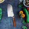 TUO Vegetable Cleaver, Chinese Chef's Knife with Pakkawood Handle, 7 inch - Fiery Phoenix Series