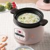 Bear DSG-B08K1 Infant Mini Ceramic Linner Slow Cooker, Congee&Soup Mode for Infant, Baby and Child, Pink, 0.8L