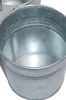 Galvanized Metal Cutlery Holder with Three Buckets and Ring Holder; Gray