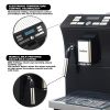 Fully Automatic Espresso Machine w/ Milk Frother, Black, Coffee maker