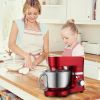 ROVSUN ZK-1503 Chef Machine 5.5L 660W Mixing Pot With Handle Red Spray Paint