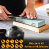 Knife Sharpening Stone Kit; Whetstone Sharpener Stone Set; 4 Side Grit 400/1000/3000/8000 Wet Stone Set