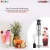 Hand Blender 500W 3-in-1 Multifunctional Electric Immersion Blender 8 Variable speed Stick Batidora Emersion Mixer; 600ml Mixing Beaker; Whisk Attachm