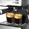 Geek Chef Espresso Machine;  Espresso and Cappuccino latte Maker 20 Bar Pump Coffee Machine Compatible with ESE POD capsules filter;  950W;  1.5L Wate