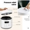 10-In-1 2.5L 600W Smart Electric Pressure Cooker Protable Fast Rice Cooker w/ Stainless Steel Non-stick Pot Pan