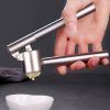 Kitchen Garlic Press with Soft;  Easy to Squeeze Ergonomic Handle - Garlic Mincer Tool with Sturdy Design Extracts More Garlic Paste - Easy to Clean G