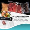 Black Automatic Vacuum Sealer Machine 14.06 x 3.13 x 2.1 Size + 5 Saver Bags 7.8" x 9.8" + 5 Bags 6.8" x 9.8". Compact Vacuum Sealer Machine. Food Sea