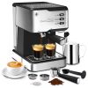 Geek Chef Coffee Espresso Machine Machine; 20 Bar Pump Pressure Espresso and Cappuccino latte Maker with Milk Frother Steam Wand; 1.45L Water Tank; fo