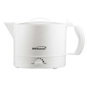 Brentwood KT-32W 32 oz. Hot Pot - Plastic White