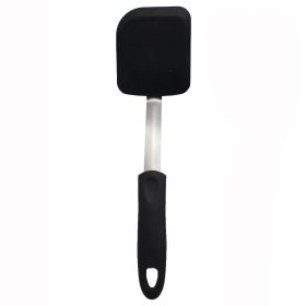 4-piece elastic silica gel suit shovel High temperature resistant spatula Cooking kitchenware Turner Spatula (size: Biscuit Shovel - Black)