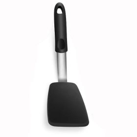 4-piece elastic silica gel suit shovel High temperature resistant spatula Cooking kitchenware Turner Spatula (size: Small Compact Shovel - Black)