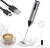 USB rechargeable electric milk beater stainless steel home egg beater coffee beater milk bubbler