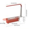 Sink Rack; Telescopic Drain Rack; Kitchen Supplies; Multi-functional Pull-out Storage Rack; Can Be Hung Dishwashing Rag Rack