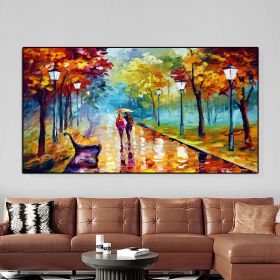 Handmade Large Abstract Knife Oil Painting Landscape Wall Art Modern Poster Living Room Home Decoration Mural Porch Frameless (size: 150x220cm)