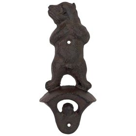 Bar Gift Family Party Gift Elegant And Refined Design Cast Iron Bottle Opener (Shape: Growling Grizzly, Color: As pic show)