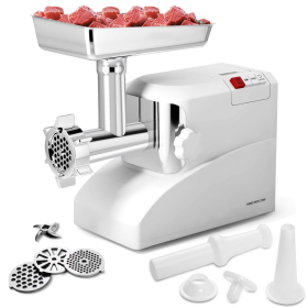 Home And Commercial Stainless Steel  Electric  Meat Grinder Sausage Stuffer Kit (Type: Food Processor, Color: Creamy-White C)