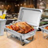 9 Quart 2 Packs Chafing Dish Chafer Dishes Buffet Set Stainless Steel Rectangular Chafing Dish Set